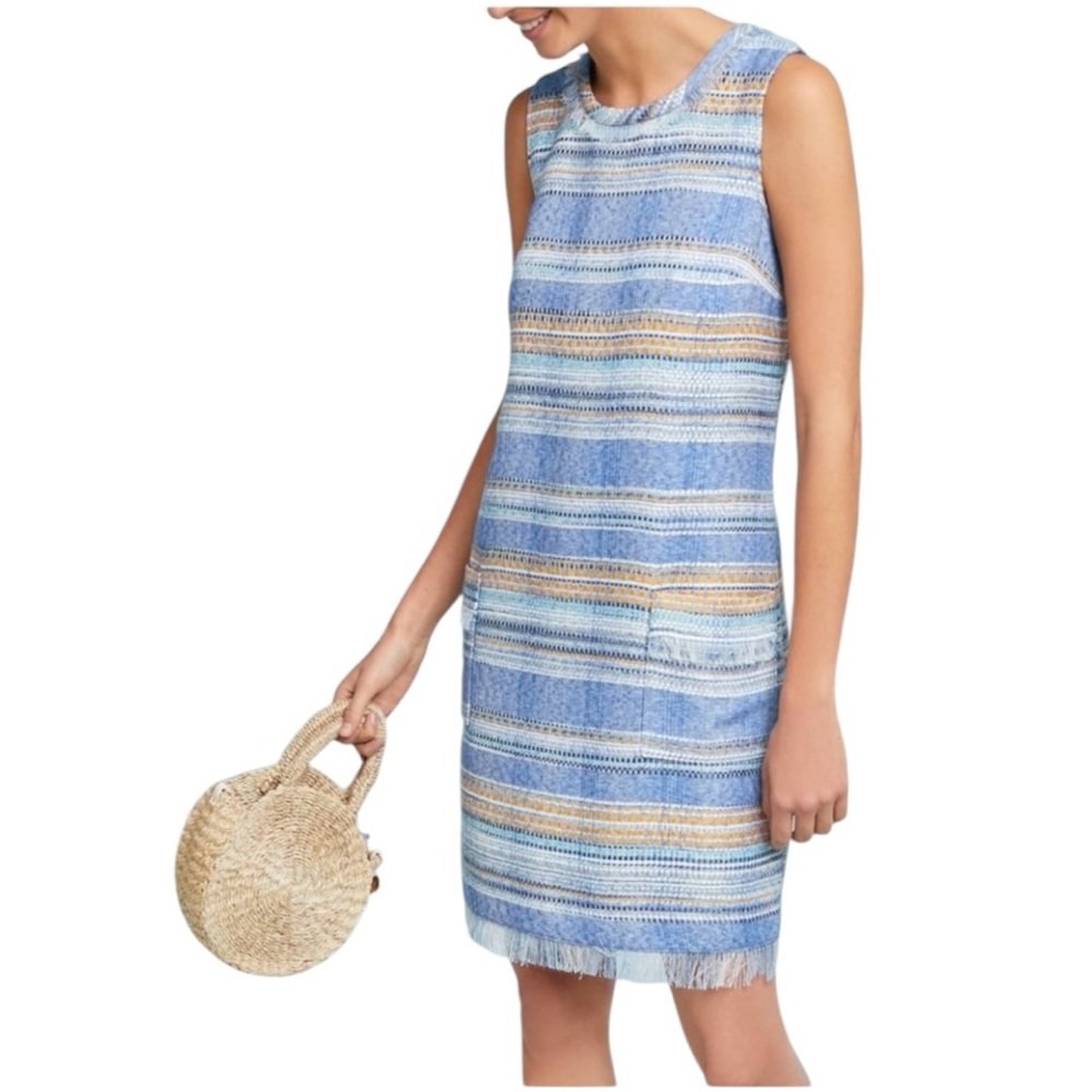 Akemi + Kin Women’s Striped Sleeveless Tweed Shift‎ Dress  Sz 6
